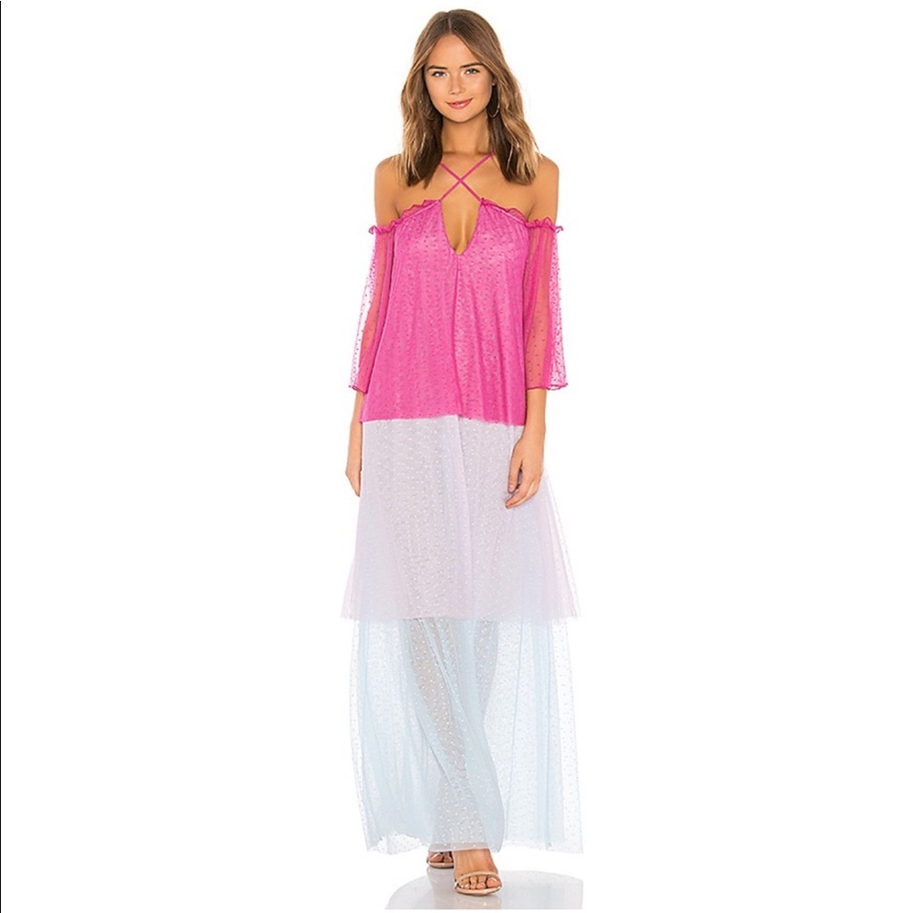 x REVOLVE Frida Tiered Maxi in Rainbow